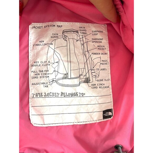 North Face Girls’ Winter Jacket XL 18  Black Pink White Hooded 2 in 1 Insulated - Picture 5 of 15